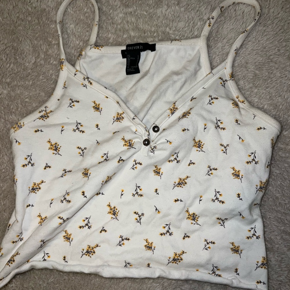 Floral forever 21 crop top